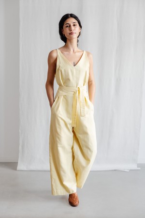 Bio-Baumwoll Jumpsuit Parvi Zitronengelb from Jyoti - Fair Works