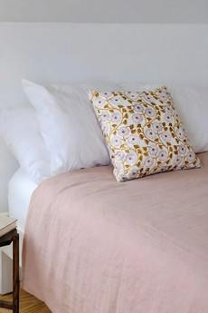 Bio-Baumwoll Kissenbezug Chasai Blockprint Blumen via Jyoti - Fair Works