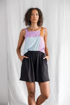 Bio-Baumwoll Shorts Sitaar Schwarz via Jyoti - Fair Works