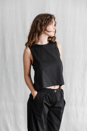 Bio-Baumwoll Top Osra Schwarz from Jyoti - Fair Works