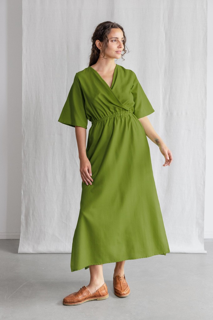 Bio-Baumwoll Kleid Vaasi Basilikum from Jyoti - Fair Works