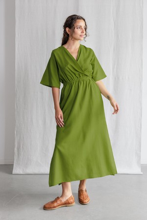 Bio-Baumwoll Kleid Vaasi Basilikum from Jyoti - Fair Works
