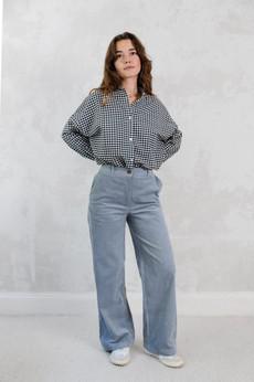 Bio-Baumwollcord Hose Suhrutam Nebel via Jyoti - Fair Works