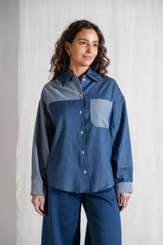 Bio-Baumwoll Shirt Ashrit Denim via Jyoti - Fair Works