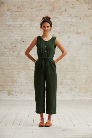 Baumwoll Jumpsuit Daksha Olive from Jyoti - Fair Works