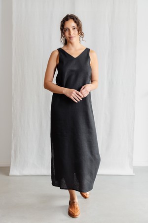 Hanf/Tencel Midikleid Arohi Schwarz from Jyoti - Fair Works