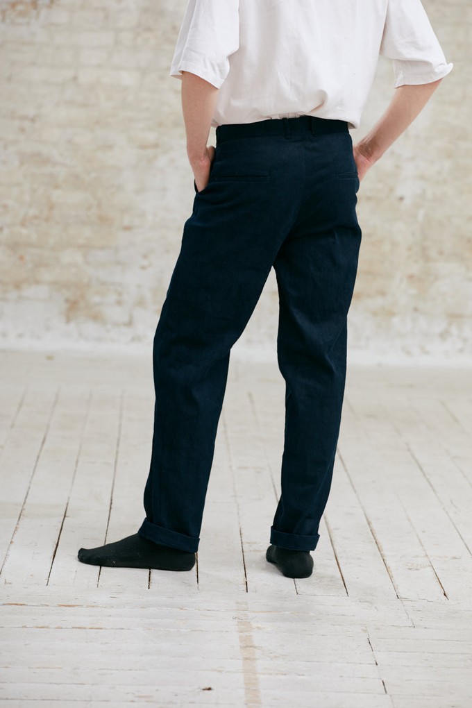 Bio-Baumwollcord Hose Sameer Nachtblau from Jyoti - Fair Works