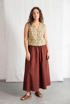 Bio-Baumwoll Maxirock Jharna Rum-Rosine via Jyoti - Fair Works