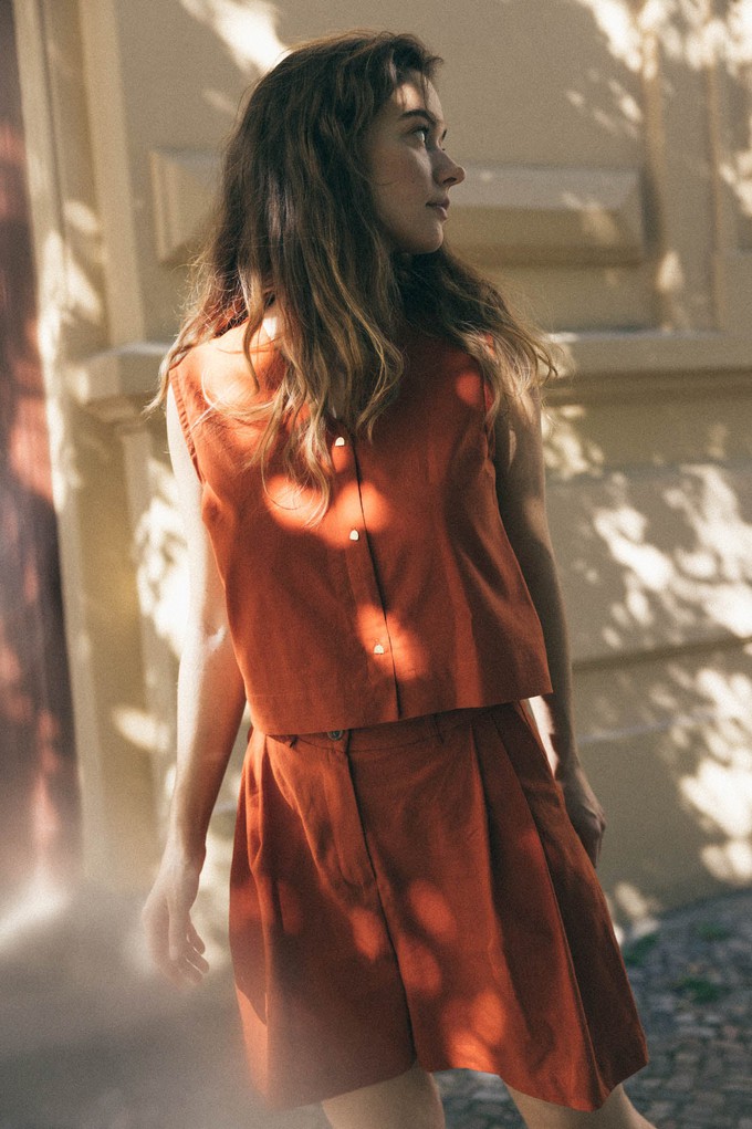 Bio-Baumwoll Top Chatania Terracotta from Jyoti - Fair Works