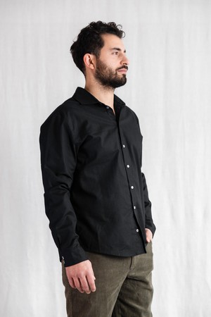 Bio-Baumwoll Hemd Nakshita Schwarz from Jyoti - Fair Works