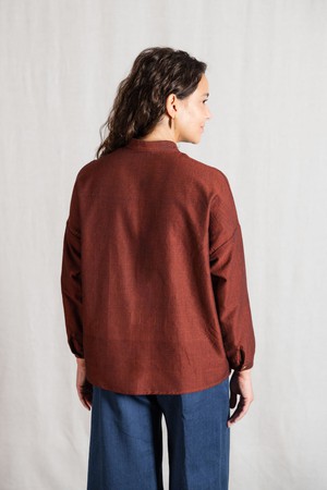 Bio-Baumwoll Bluse Hawali Rum-Rosine from Jyoti - Fair Works