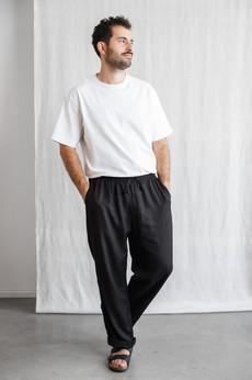 Hanf/Tencel Hose Jhan Schwarz via Jyoti - Fair Works