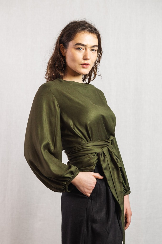 Modal Bluse Prasoon Khaki from Jyoti - Fair Works