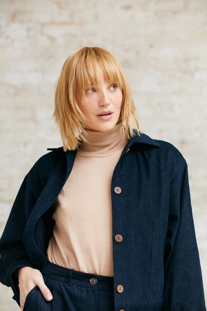 Bio-Baumwollcord Jacke Khajani Nachtblau from Jyoti - Fair Works Bio-Baumwollcord Jacke Khajani Nachtblau from Jyoti - Fair Works