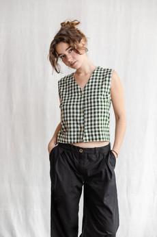 Baumwoll Top Chatania Checks via Jyoti - Fair Works