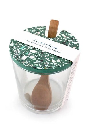 Objet Vague Zuckerdose Terrazzo Grün from Jyoti - Fair Works