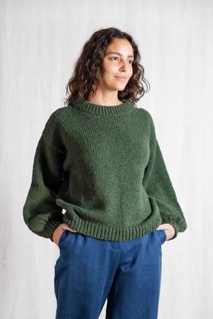 Baby-Alpaka Strickpullover Lupuna Olive from Jyoti - Fair Works Baby-Alpaka Strickpullover Lupuna Olive from Jyoti - Fair Works