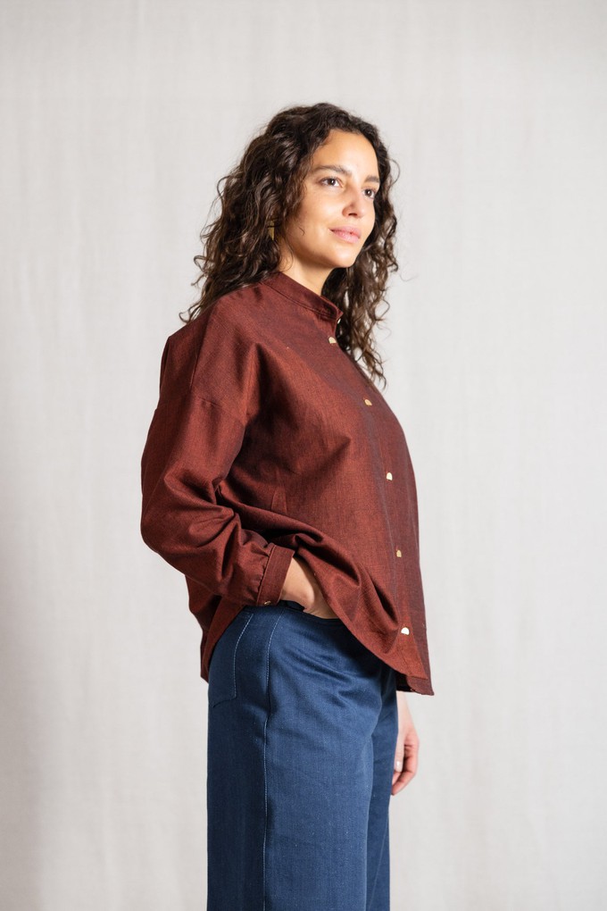 Bio-Baumwoll Bluse Hawali Rum-Rosine from Jyoti - Fair Works