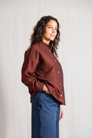 Bio-Baumwoll Bluse Hawali Rum-Rosine from Jyoti - Fair Works