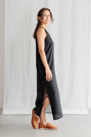 Hanf/Tencel Midikleid Arohi Schwarz from Jyoti - Fair Works