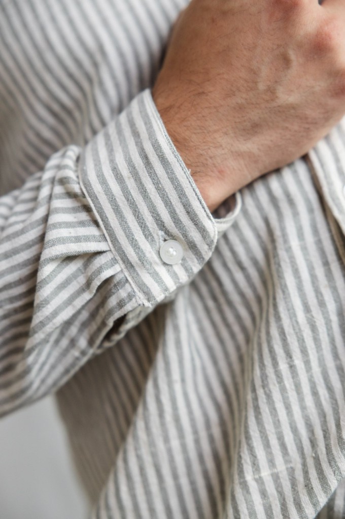 Baumwoll Hemd Himat Grau-Weiß from Jyoti - Fair Works