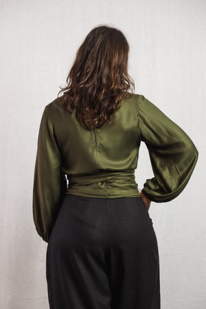 Modal Bluse Prasoon Khaki from Jyoti - Fair Works