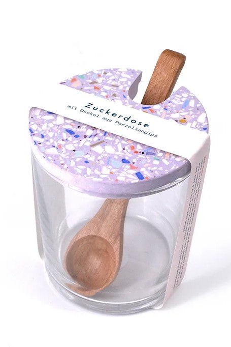 Objet Vague Zuckerdose Terrazzo Lila from Jyoti - Fair Works