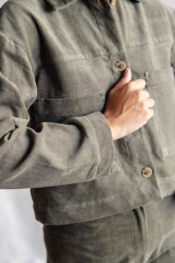 Bio-Baumwollcord Shacket Mayur Pistazie from Jyoti - Fair Works