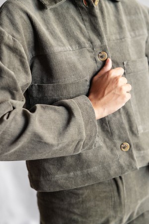 Bio-Baumwollcord Shacket Mayur Pistazie from Jyoti - Fair Works