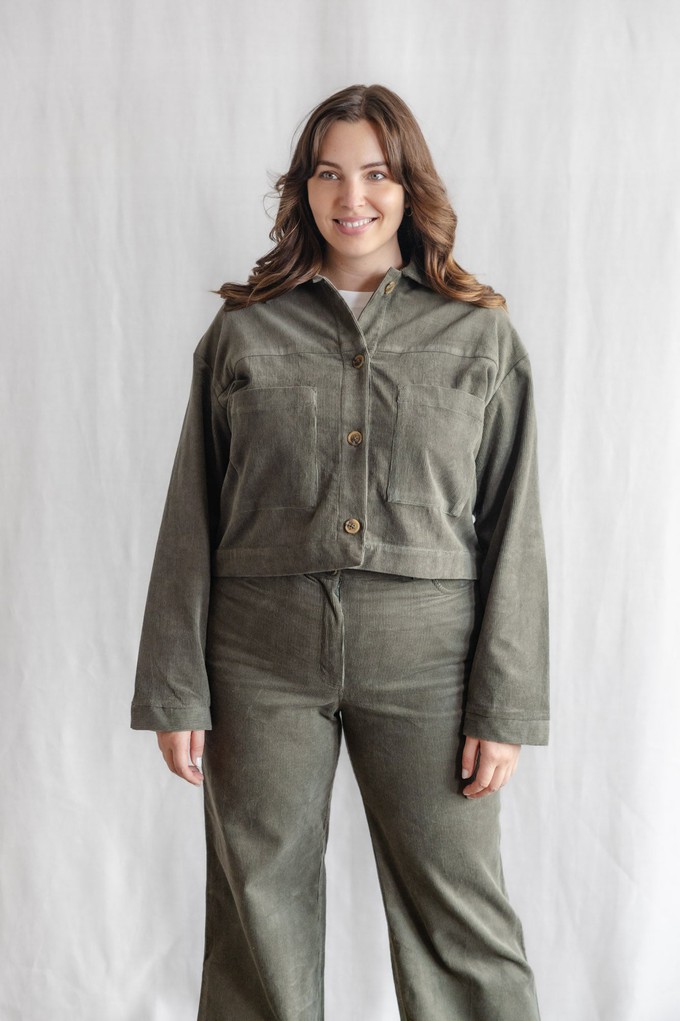 Bio-Baumwollcord Shacket Mayur Pistazie from Jyoti - Fair Works