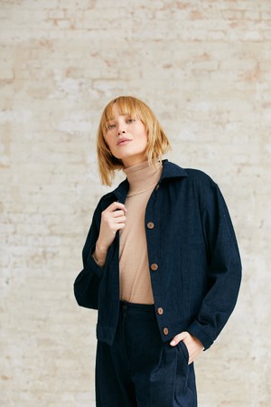 Bio-Baumwollcord Jacke Khajani Nachtblau from Jyoti - Fair Works Bio-Baumwollcord Jacke Khajani Nachtblau from Jyoti - Fair Works