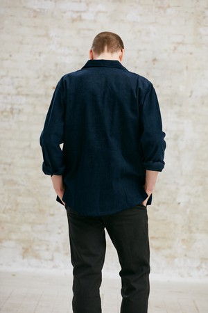 Bio-Baumwollcord Shacket Kalagi Nachtblau from Jyoti - Fair Works