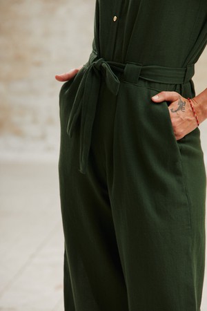 Baumwoll Jumpsuit Daksha Olive from Jyoti - Fair Works