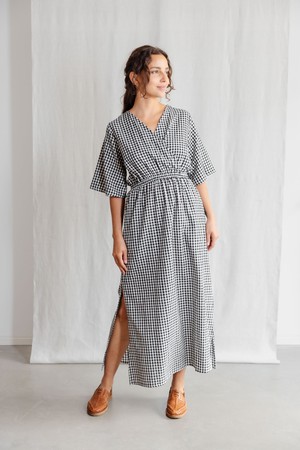 Bio-Baumwoll Kleid Vaasi Kariert from Jyoti - Fair Works