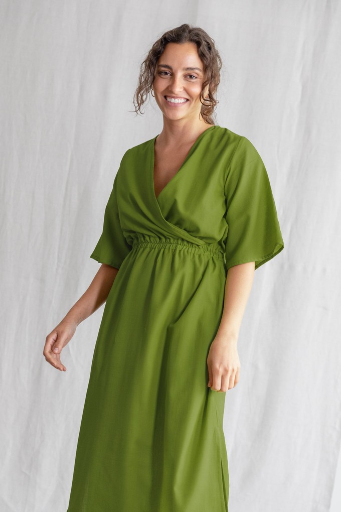 Bio-Baumwoll Kleid Vaasi Basilikum from Jyoti - Fair Works
