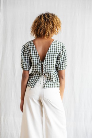 Bio-Baumwoll Bluse Kalira Checks from Jyoti - Fair Works