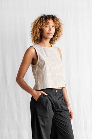 Bio-Baumwoll Top Osra Ikat from Jyoti - Fair Works