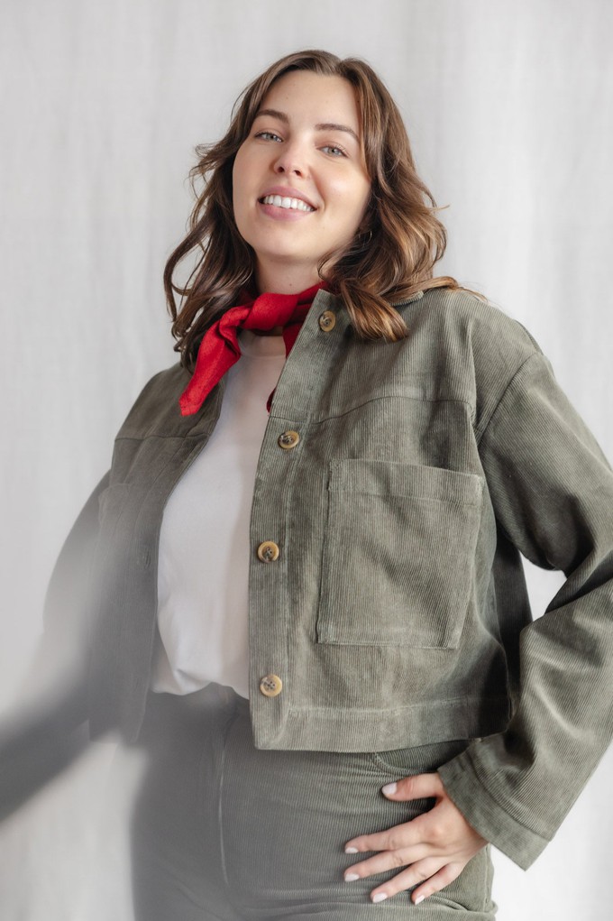 Bio-Baumwollcord Shacket Mayur Pistazie from Jyoti - Fair Works