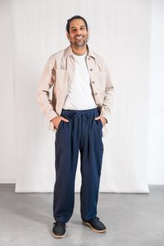 Bio-Baumwoll Hose Jhan Blau-Grau via Jyoti - Fair Works