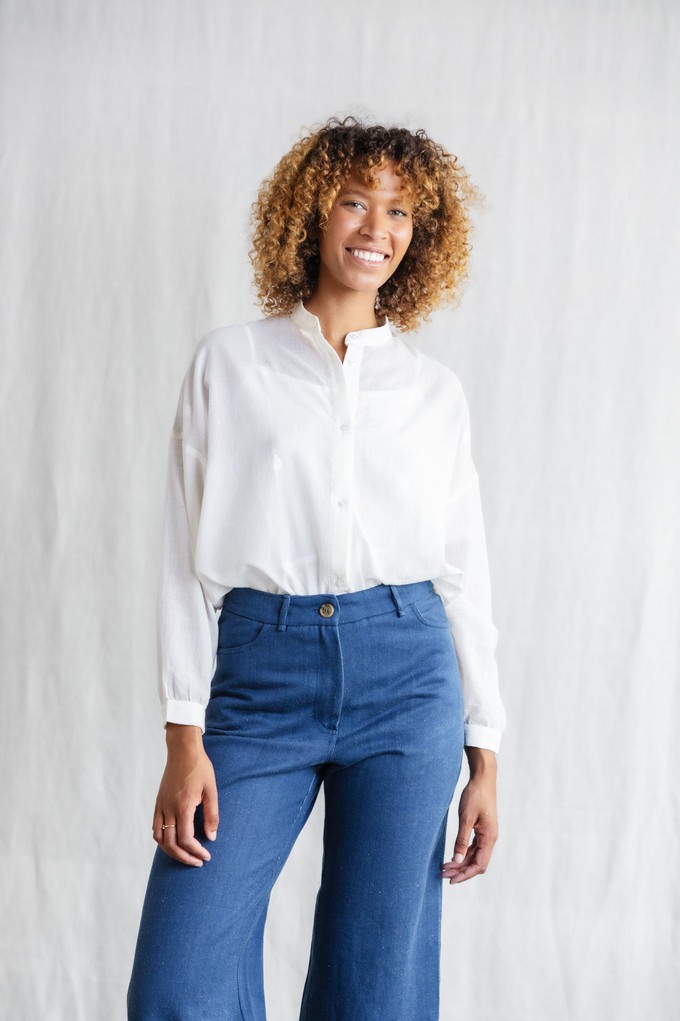 Bio-Baumwoll Bluse Hawali Bhuti from Jyoti - Fair Works