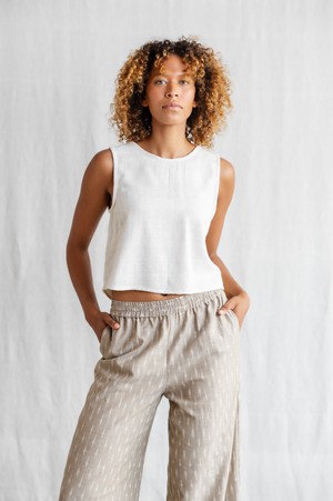 Peace-Silk Top Kiran Cremeweiß from Jyoti - Fair Works