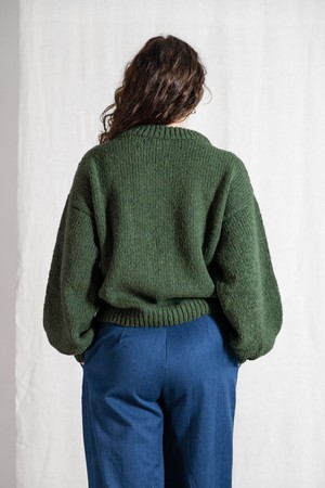 Baby-Alpaka Strickpullover Lupuna Olive from Jyoti - Fair Works Baby-Alpaka Strickpullover Lupuna Olive from Jyoti - Fair Works
