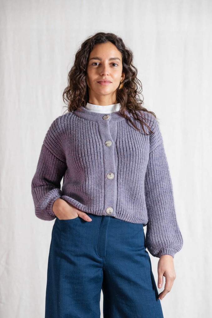 Baby-Alpaka Strickcardigan Betana Lila from Jyoti - Fair Works Baby-Alpaka Strickcardigan Betana Lila from Jyoti - Fair Works