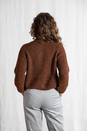 Baby-Alpaka Turtleneck Strickpullover Tacna Schokolade from Jyoti - Fair Works Baby-Alpaka Turtleneck Strickpullover Tacna Schokolade from Jyoti - Fair Works