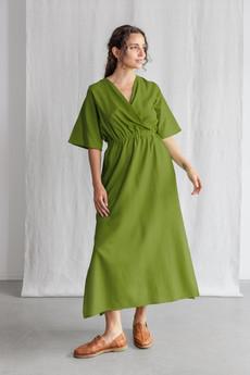 Bio-Baumwoll Kleid Vasi Basilikum via Jyoti - Fair Works