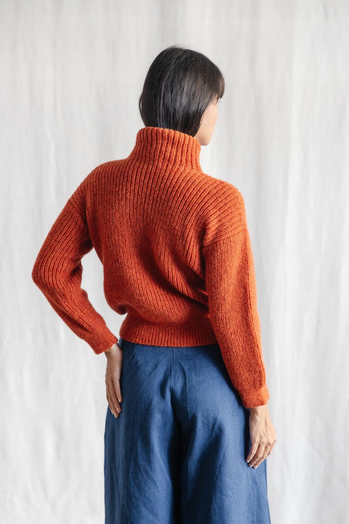 Baby-Alpaka Turtleneck Strickpullover Sabeti Rost from Jyoti - Fair Works Baby-Alpaka Turtleneck Strickpullover Sabeti Rost from Jyoti - Fair Works