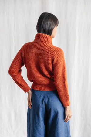 Baby-Alpaka Turtleneck Strickpullover Sabeti Rost from Jyoti - Fair Works Baby-Alpaka Turtleneck Strickpullover Sabeti Rost from Jyoti - Fair Works