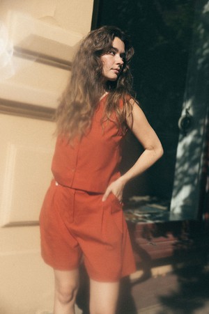 Bio-Baumwoll Shorts Kamalia Terracotta from Jyoti - Fair Works