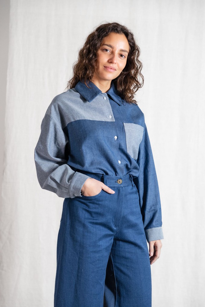 Bio-Baumwoll Shirt Ashrit Denim from Jyoti - Fair Works