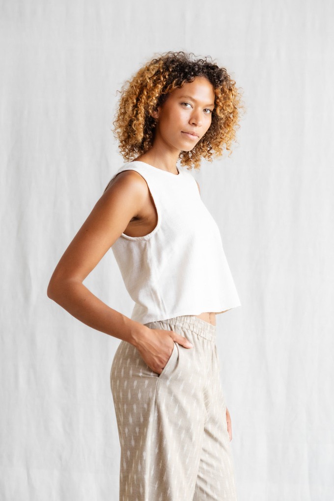 Peace-Silk Top Kiran Cremeweiß from Jyoti - Fair Works